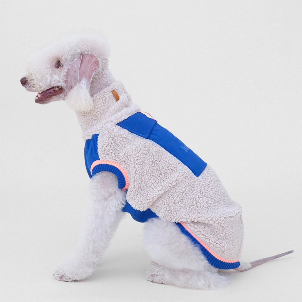 lumiies® Sport Racer Hundepullover aus Teddy-Sherpa-Fleece Royal Alpine
