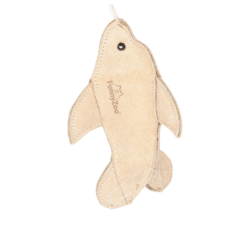 Hundespielzeug DELFIN aus Wildleder - Funny Zoo