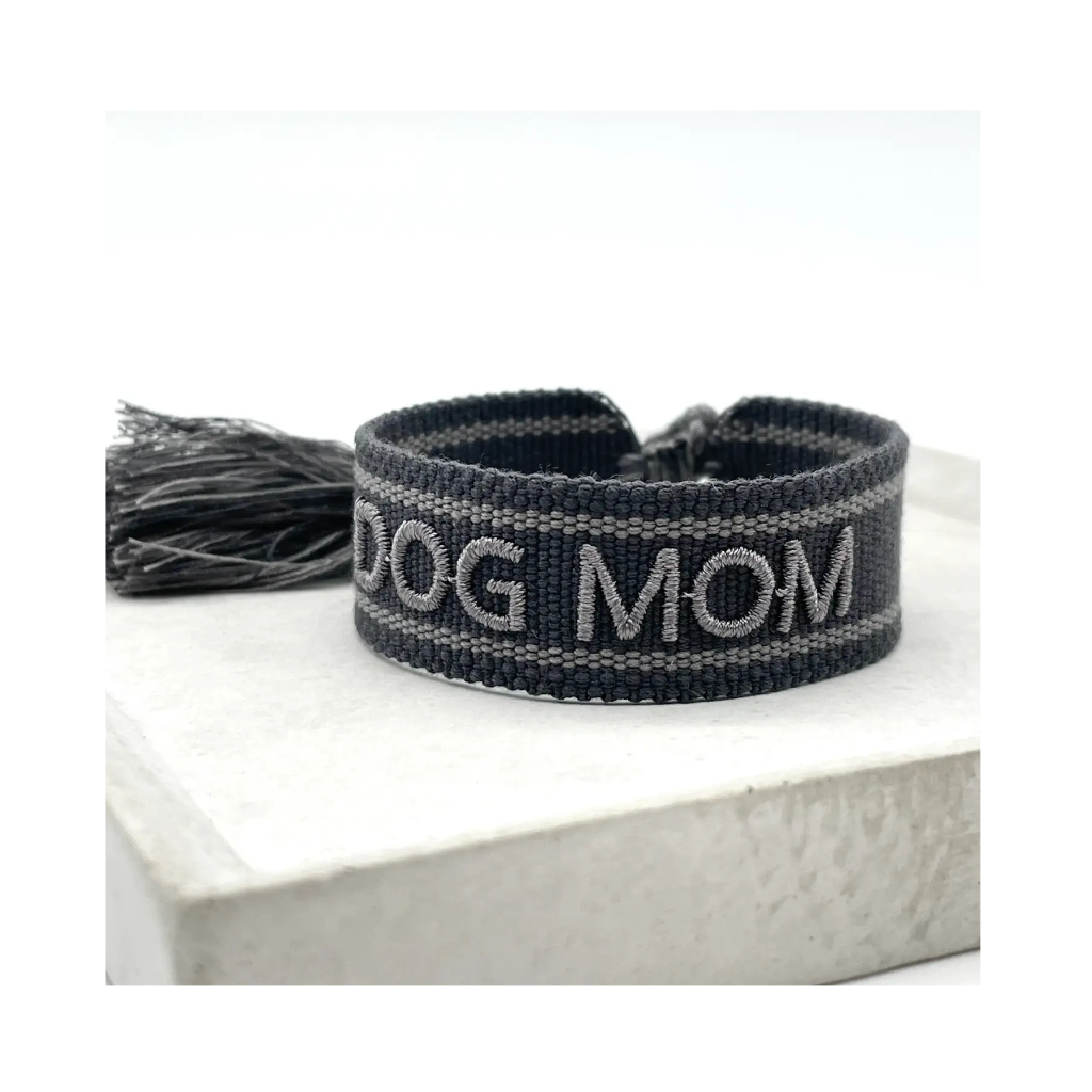 Statement Armband DOG MOM Anthrazit - LOVIN'DOG