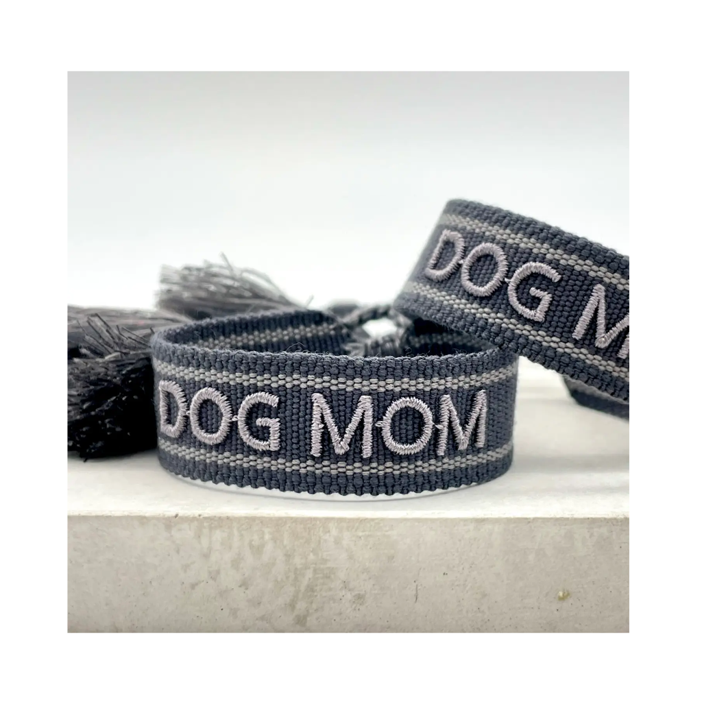 Moodbild Statement Armband DOG MOM Anthrazit - LOVIN'DOG