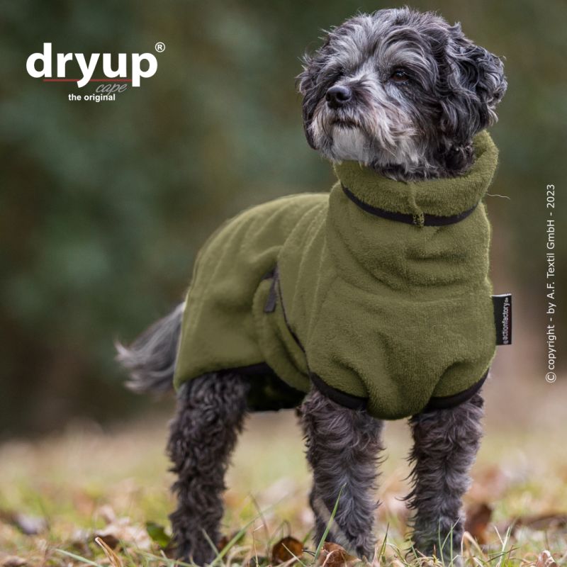 Tragebild Hundebademantel DRYUP Cape MINI MOOS - actionfactory