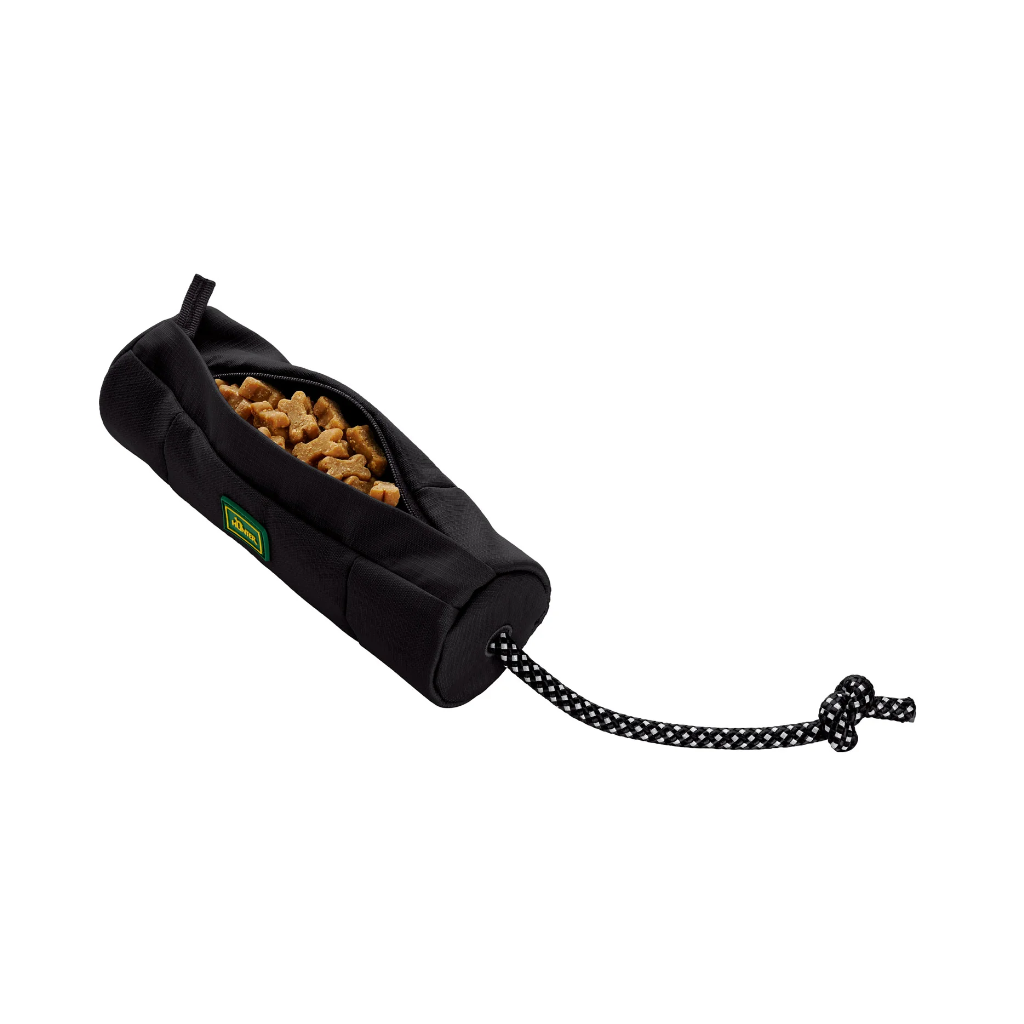 Trainer Snack Dummy mit Seil Schwarz gefüllt mit Leckerlis - HUNTER