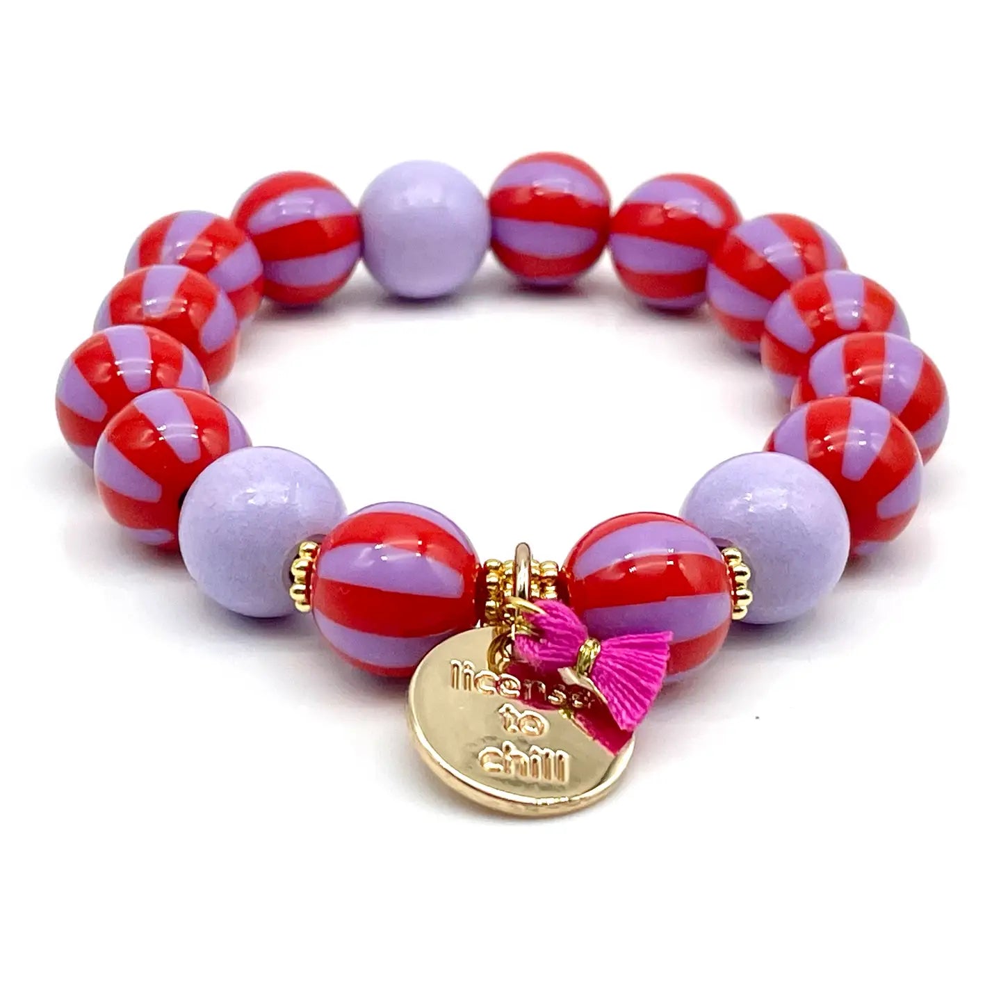 Armband SWEET CANDY WOOD elastisches Perlenarmband