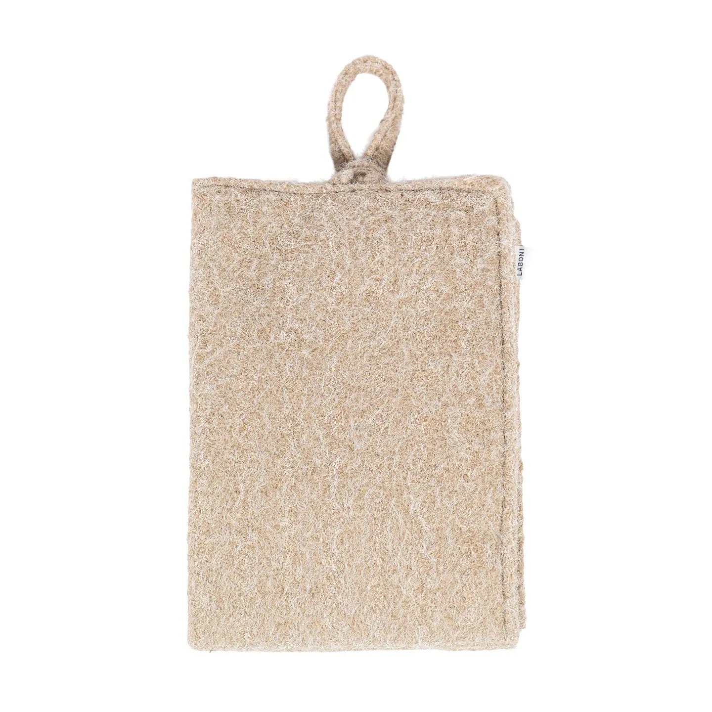 Faltbare Reisedecke FELTRO Beige Walkfilz-Optik