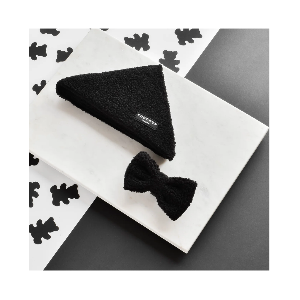 Fliege & Halstuch Bandana Teddy Black Baloo - COCOPUP London