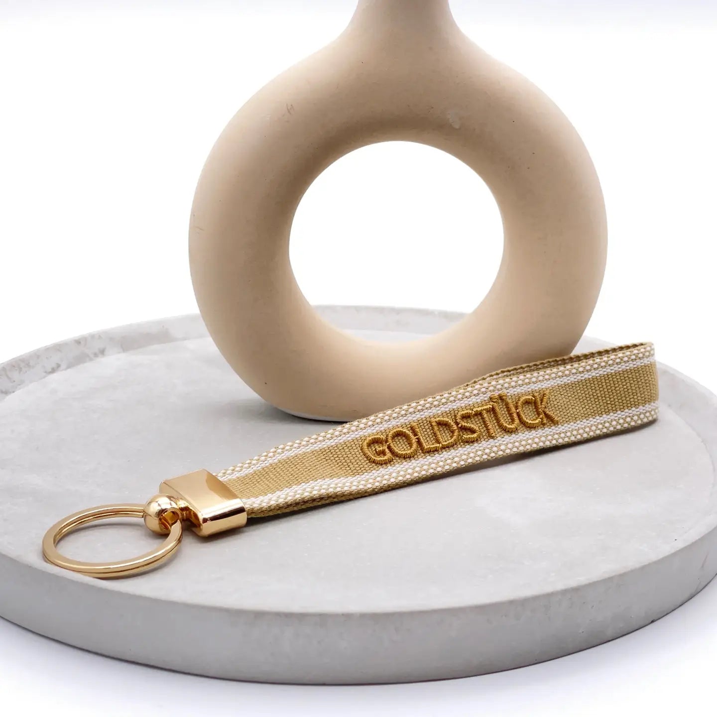 Dekobild Statement Schlüsselanhänger DOG MOM Bunt mit Gold Details - LOVIN'DOG