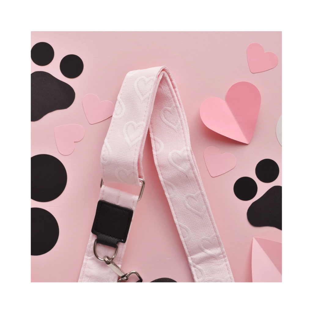 Ersatz-Taschenriemen zur Gassitasche Dog Walking Bag Wechselgurt Baby pink heart - COCOPUP London