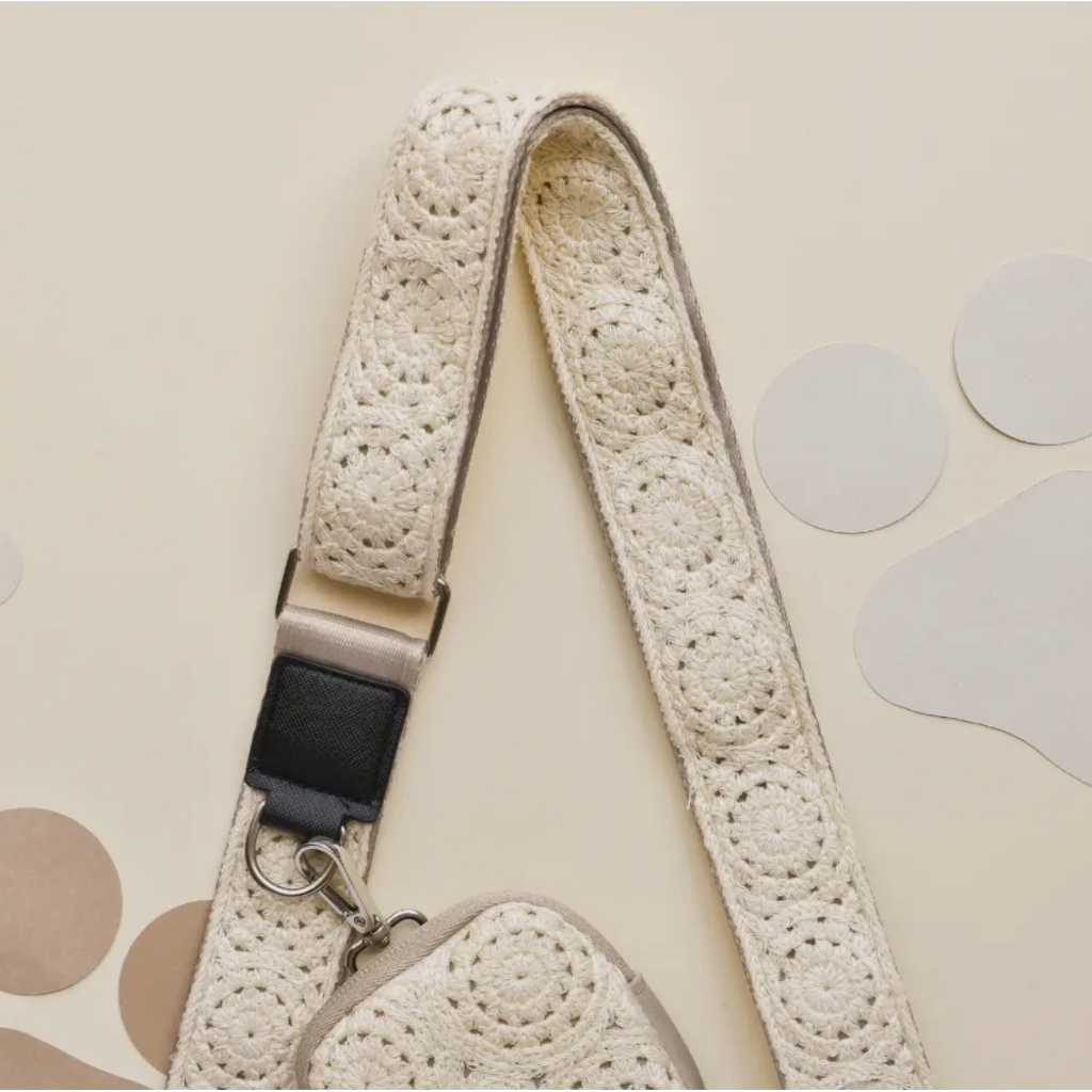 Moodbild Ersatz-Taschenriemen CROCHET Häkel-Optik zur Gassitasche Dog Walking Bag - COCOPUP London