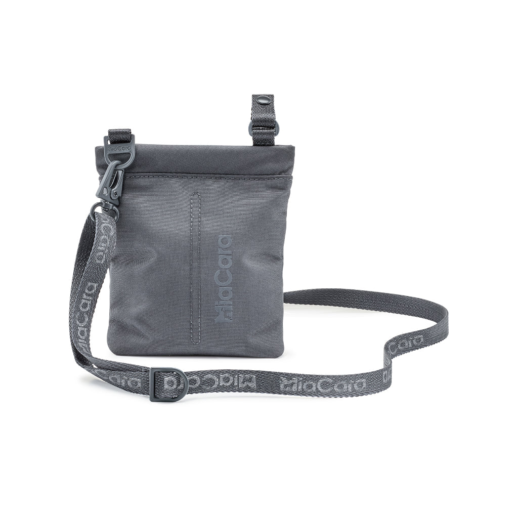 MiaCara Gusto Leckerlibeutel Asphalt grau - MiaCara