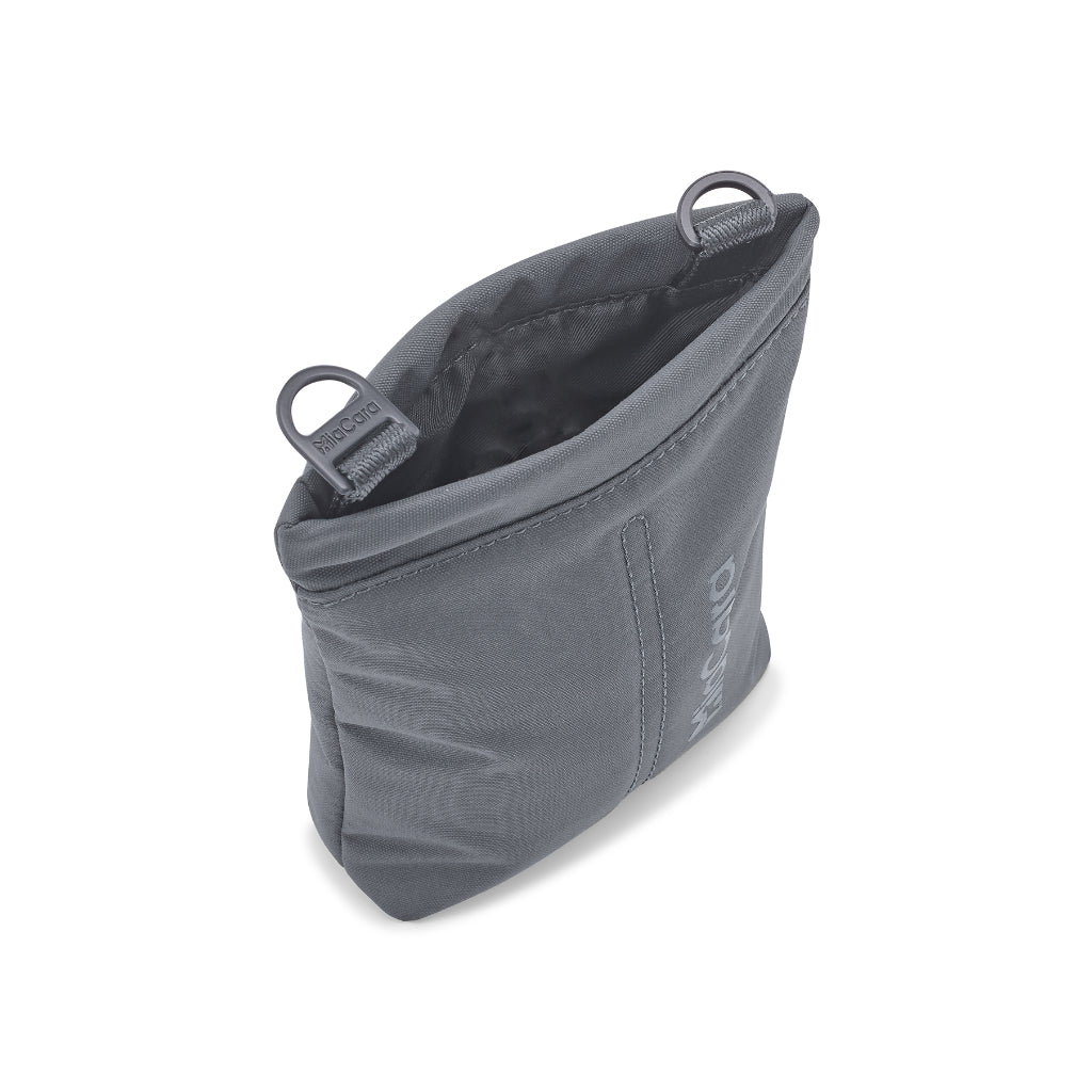 Innenansicht MiaCara Gusto Leckerlibeutel Asphalt grau - MiaCara
