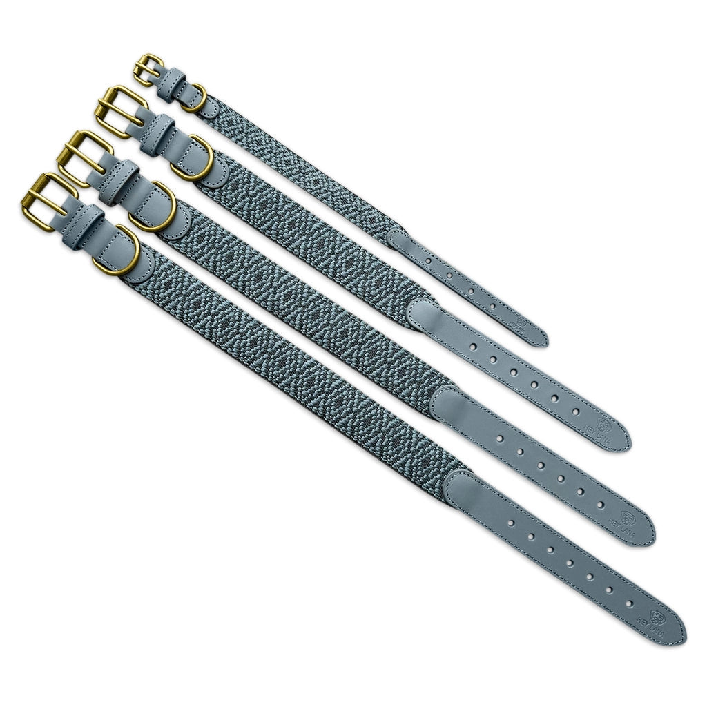 Halsband Blau Grau gepolstert