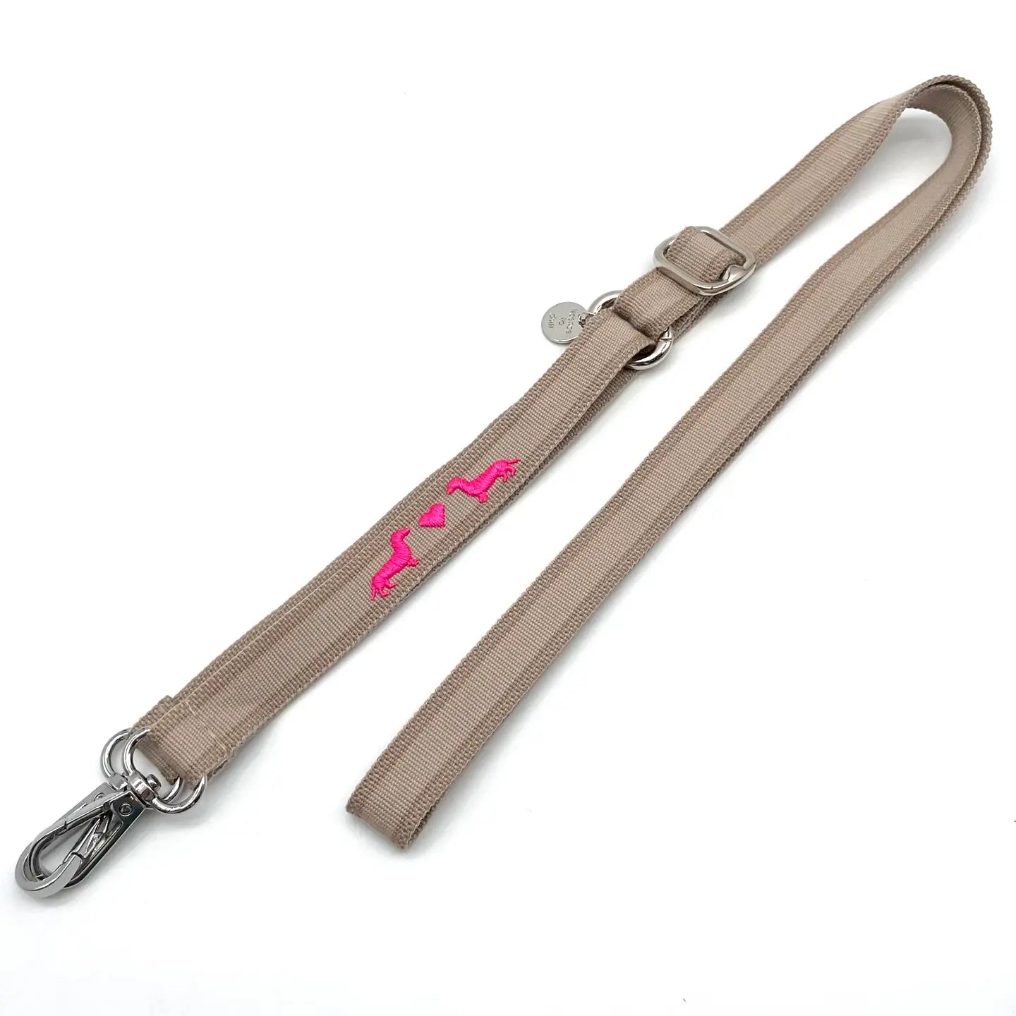 Statement Handyband DACKEL Taupe Neon Pink