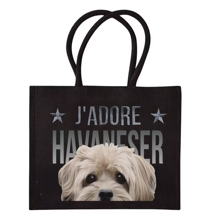COCO + LOUIS Black Edition Shopper mit verschiedenen Hundemotiven