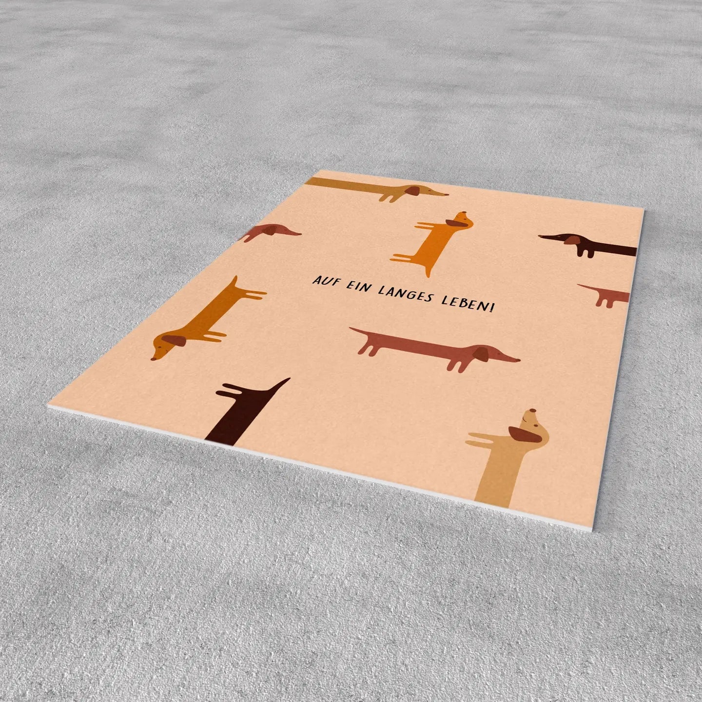 Grußkarte Geburtstag AUF EIN LANGES LEBEN liegend - Naturbedacht