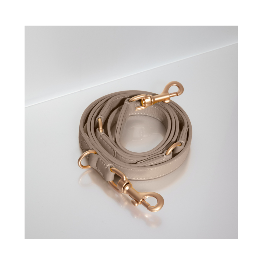 Hundeleine verstellbar MARIO lazy taupe aufgerollt - 2.8 designs for dogs