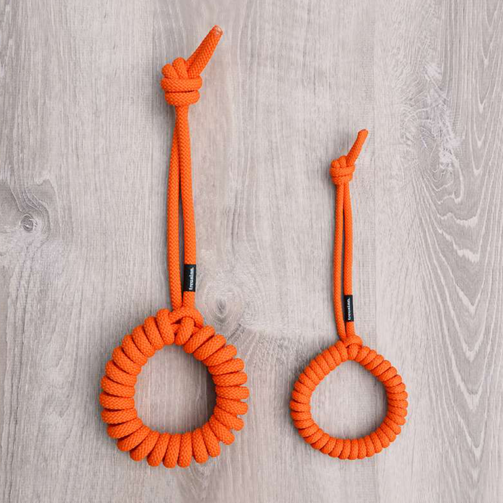 Größenübersicht Hunde-Tau-Spielzeug LOOPY Orange - limited edition - treusinn