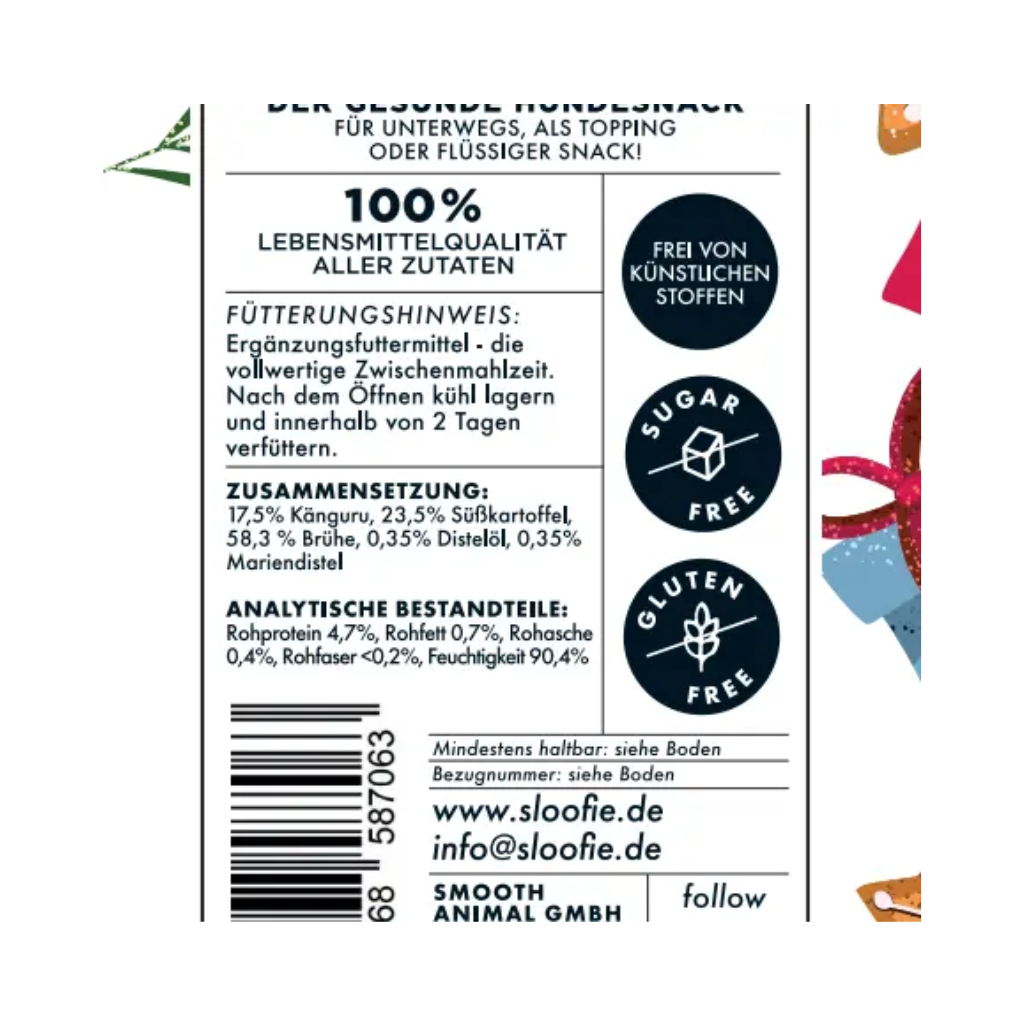 Zutaten Sloofie Smoothie - MEAT KANGAROO CHRISTMAS