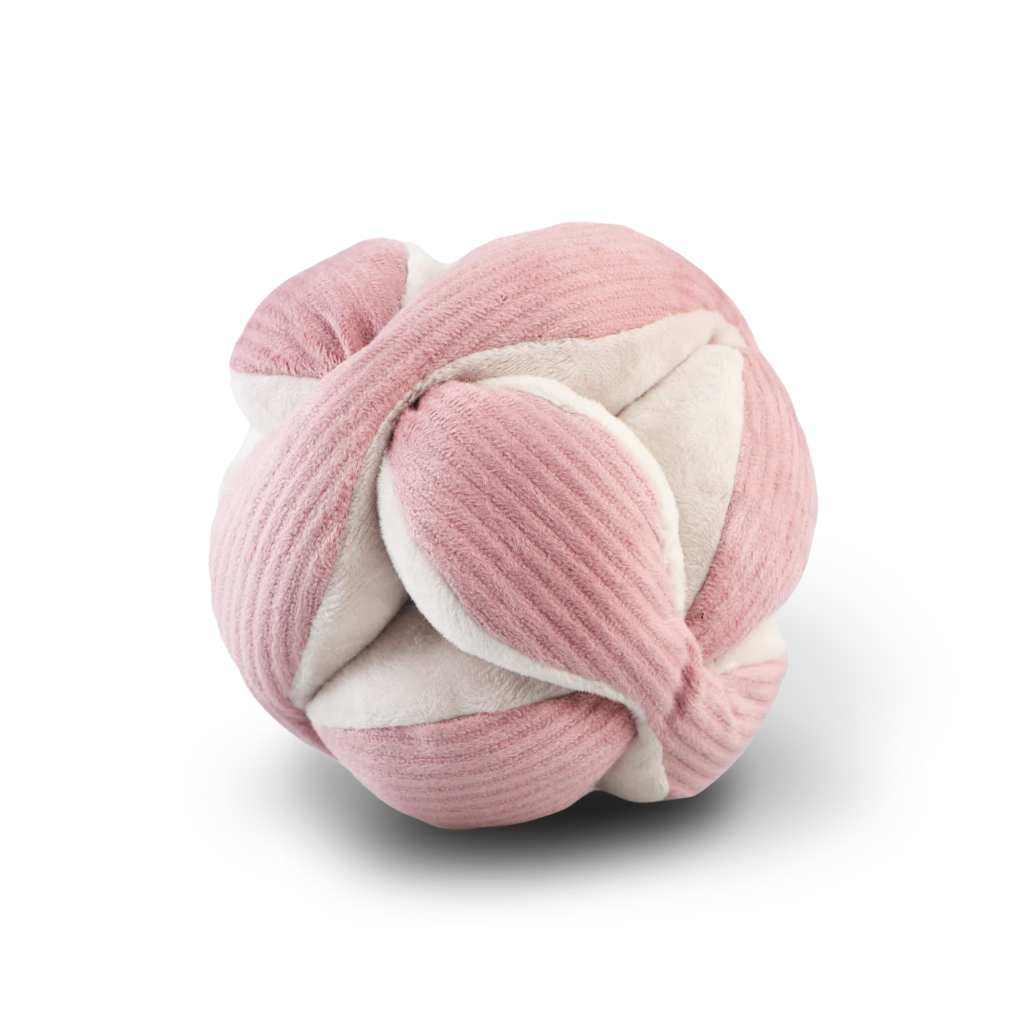 Schnüffelball MONTI Hundespielzeug Cord Blush rosa - Lambwolf Collective