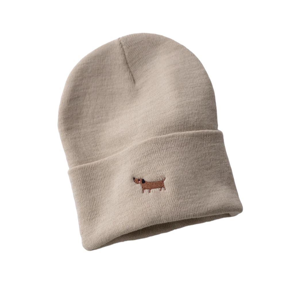 Mütze Beanie Dackel Sand - Lieblingspfote