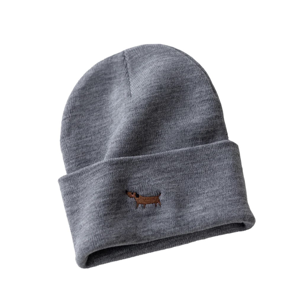 Mütze Beanie Dackel Anthrazit - Lieblingspfote