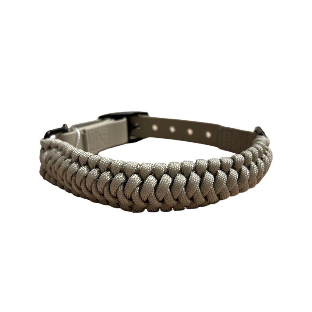 Halsband NEW JUPITER Paracord geflochten MOON Light Grey
