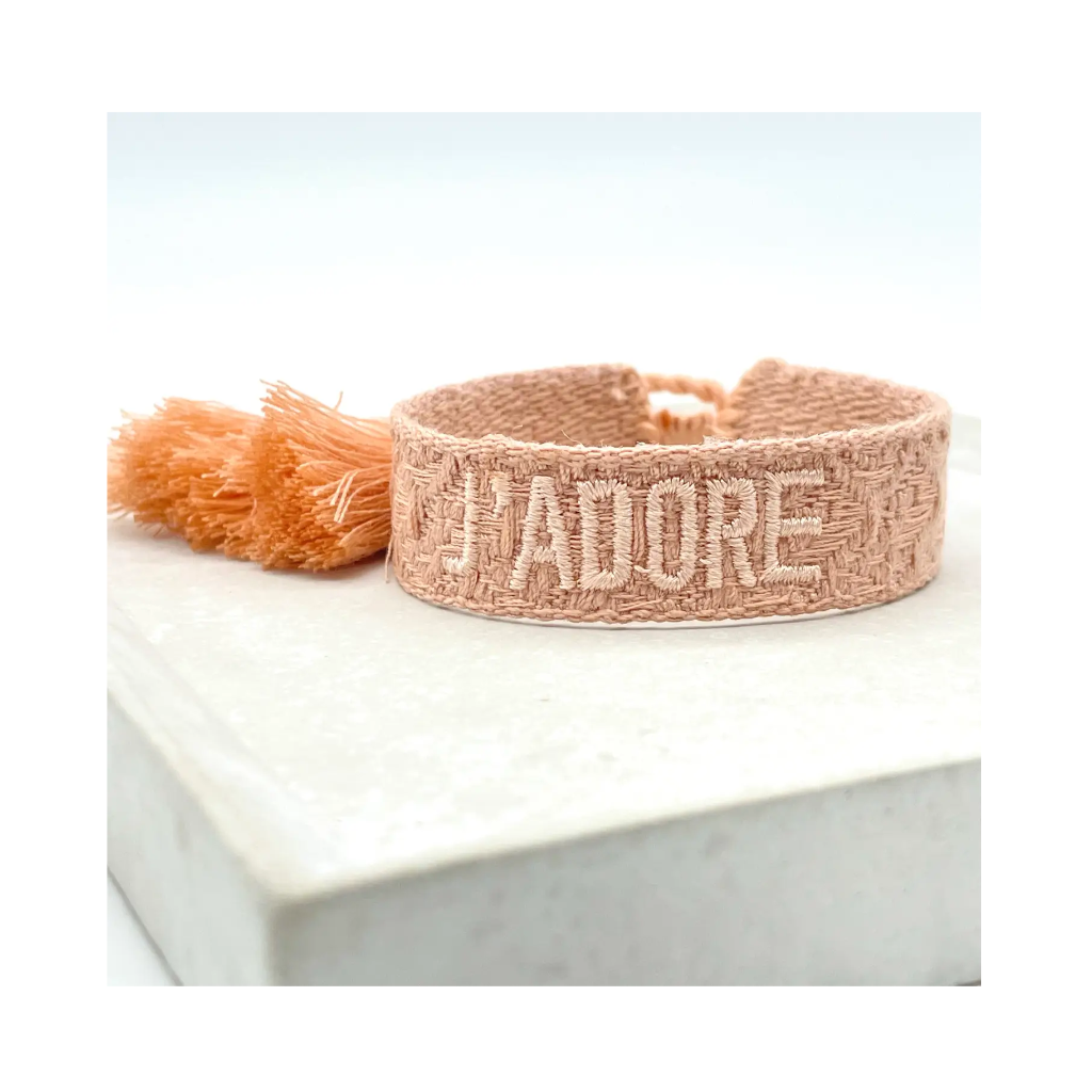 Moodbild Statement Armband J'Adore Vintage Peach - LOVIN'DOG