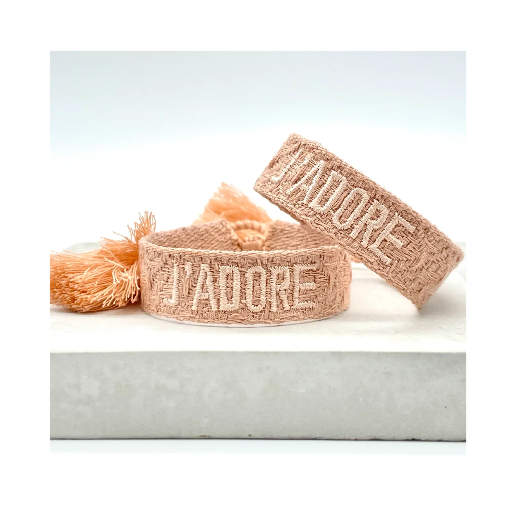 Moodbild Statement Armband J'Adore Vintage Peach 2 - LOVIN'DOG