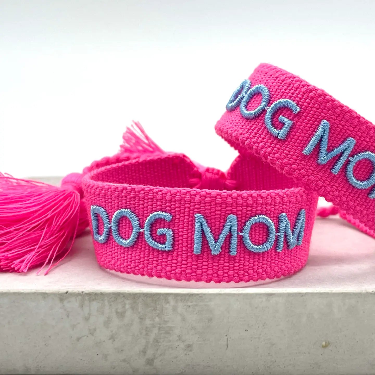 Dekobild Statement Armband DOG MOM Pink Blau - LOVIN'DOG