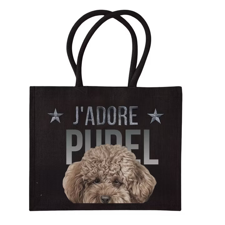 COCO + LOUIS Black Edition Shopper mit verschiedenen Hundemotiven