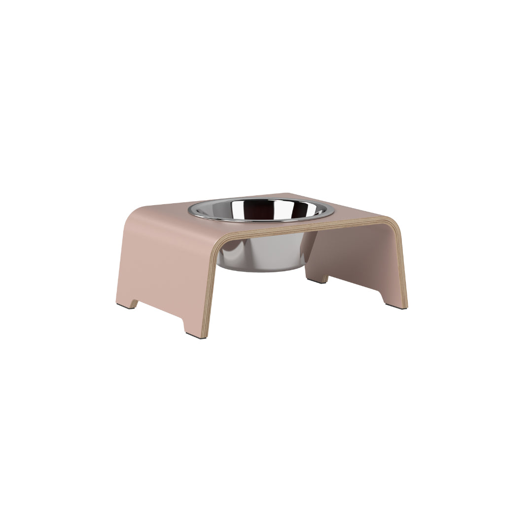dogBar® Single M-small antique pink mit Edelstahl Napf