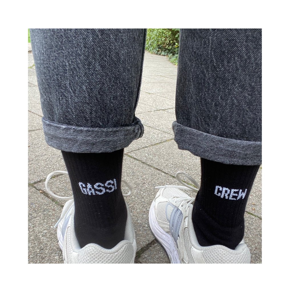 Tragebild Socken GASSI CREW Schwarz - Lieblingspfote