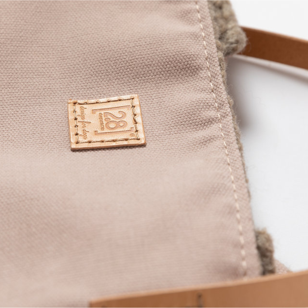 Details Leder Travelmatte STEVE Hundereisematte Baumwollcanvas - Rose - 2.8 designs for dogs
