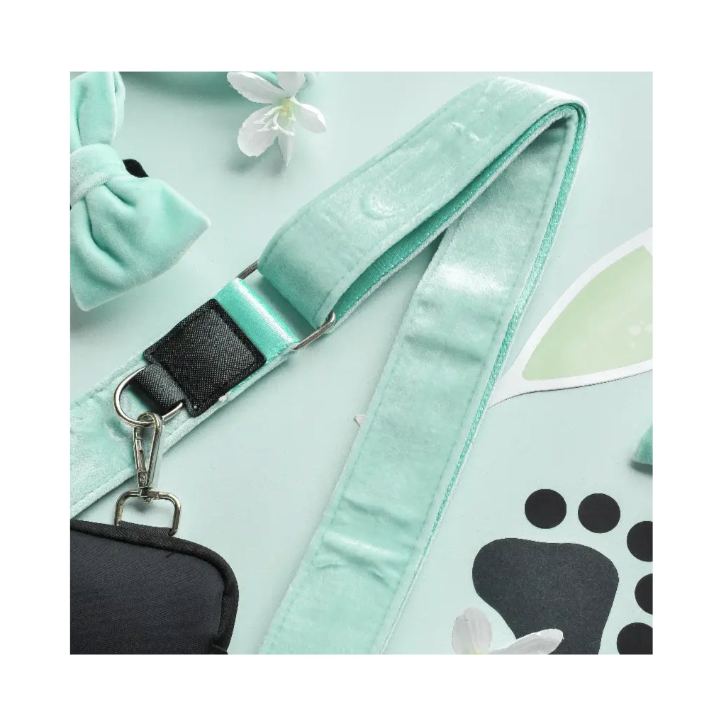Ersatz-Taschenriemen VELVET EDITION zur Gassitasche Dog Walking Bag turquise - COCOPUP London