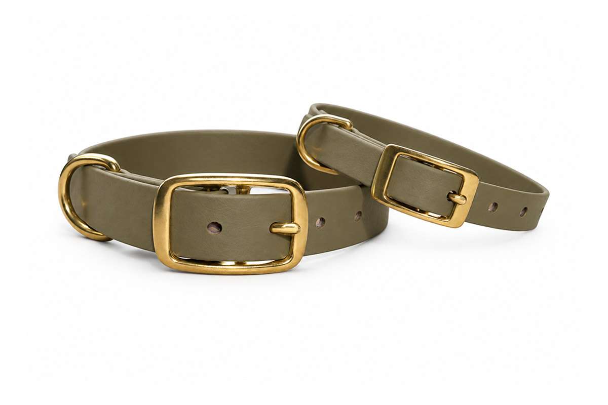 Treusinn Hundehalsband Biothane STAY Olive