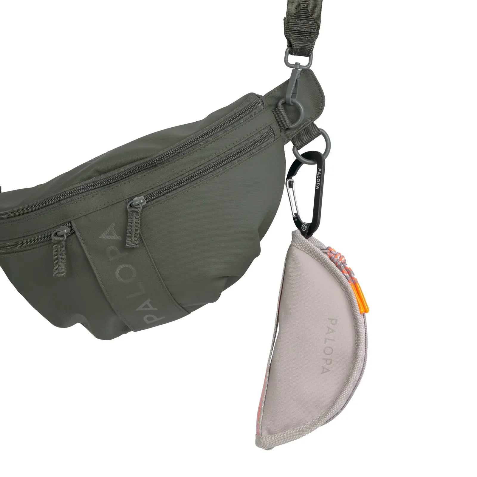 Reisenapf TURA Taupe an Gassitasche Emma Dark Olive - PALOPA