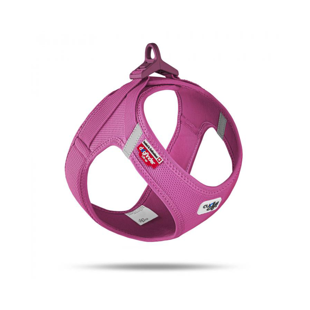 Hundegeschirr VEST HARNESS CURLI SCHNALLE AIR-MESH Fuchsia