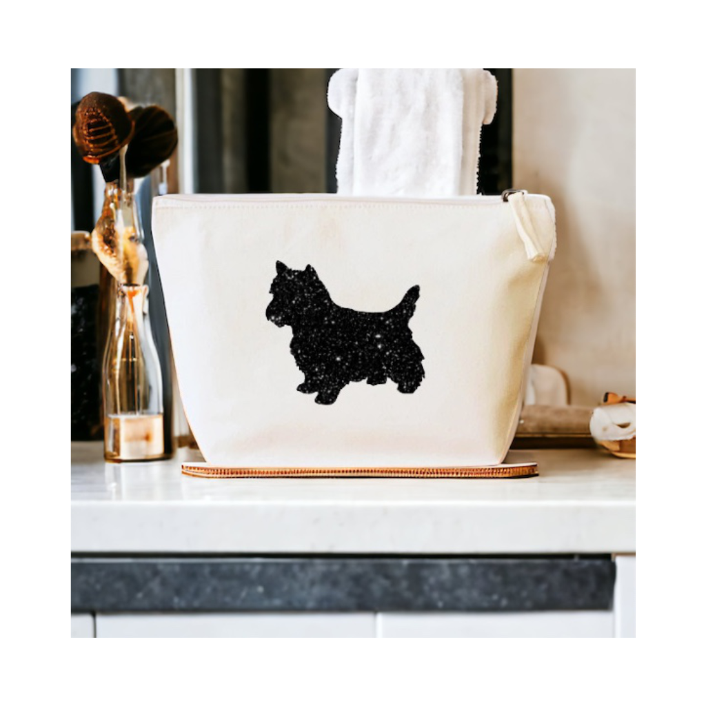 Moodbild Tasche aus Bio Canvas mit WEST HIGHLAND TERRIER Motiv schwarz