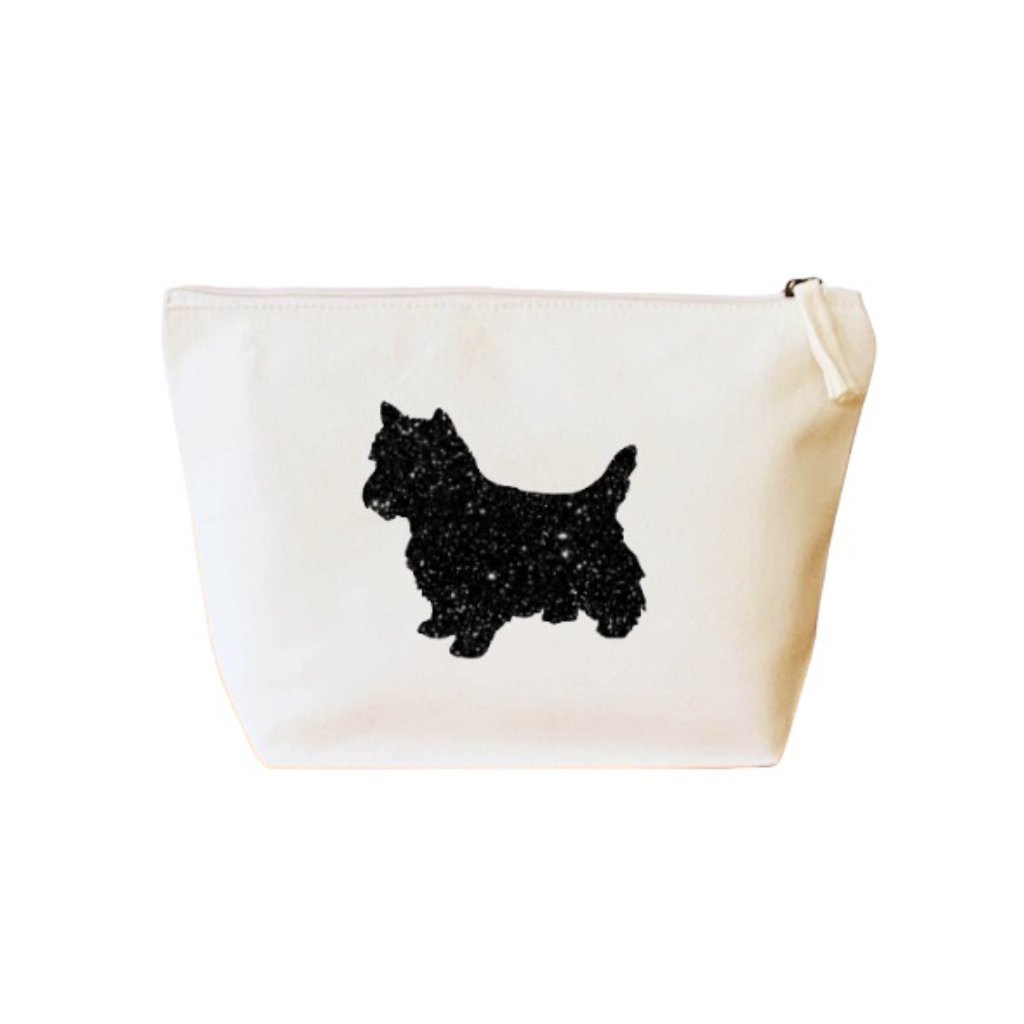 Tasche aus Bio Canvas mit WEST HIGHLAND TERRIER Motiv schwarz