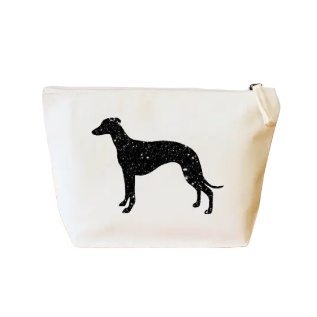 Tasche aus Bio Canvas mit WHIPPET Motiv schwarz