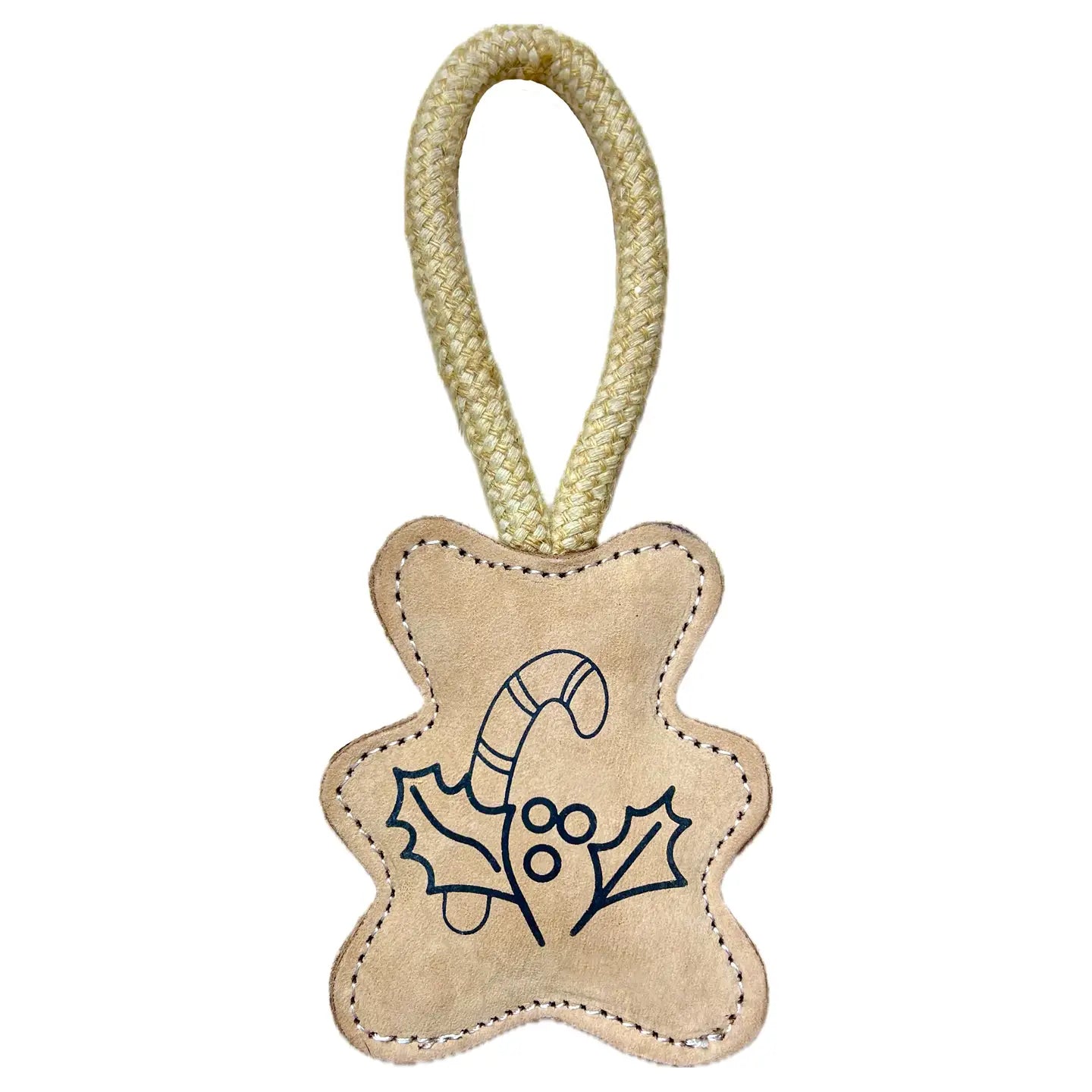 Hundespielzeug Zergel kleines X-MAS Bär aus Leder - Funny Zoo