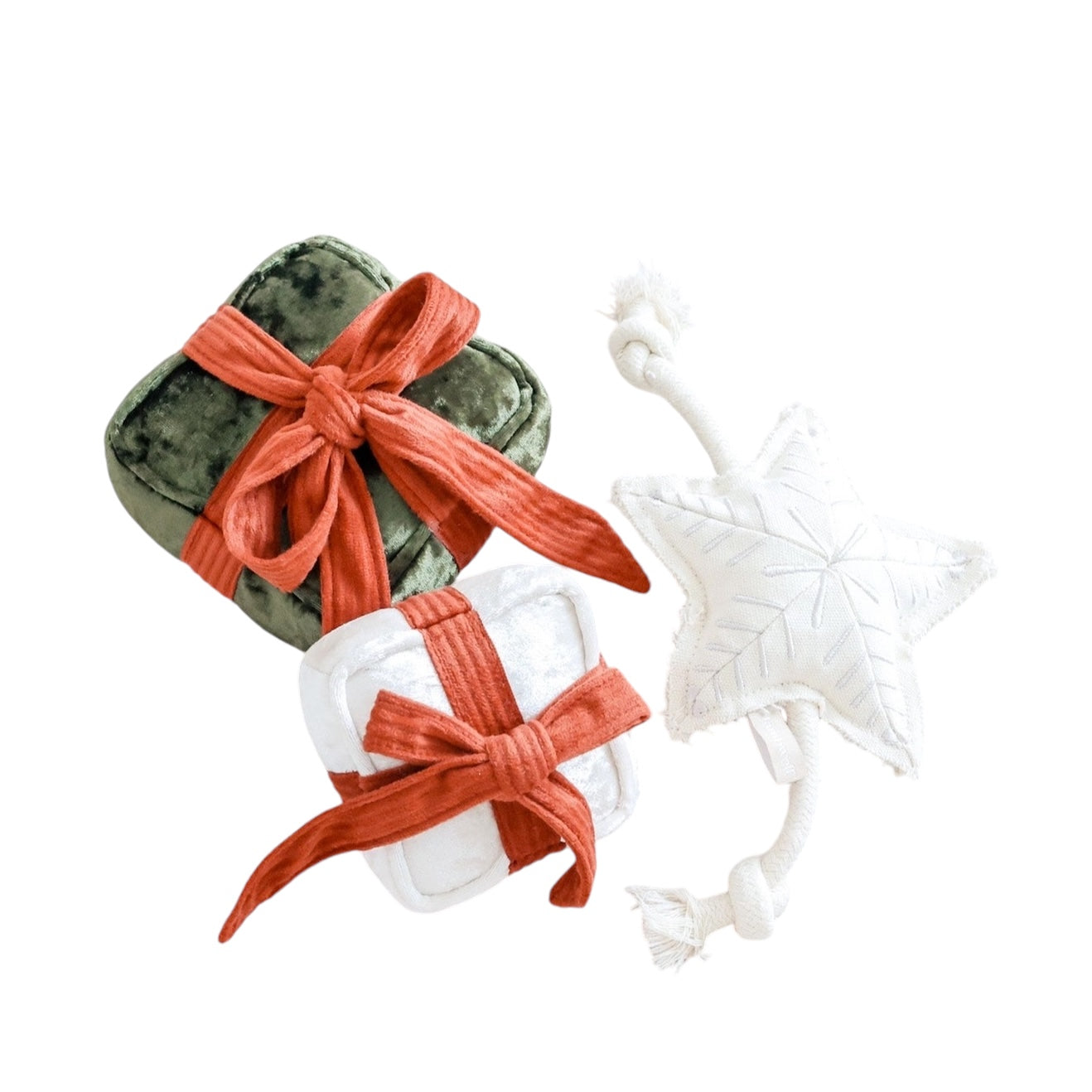 Hundespielzeug "Snowflake" Stern mit Seil