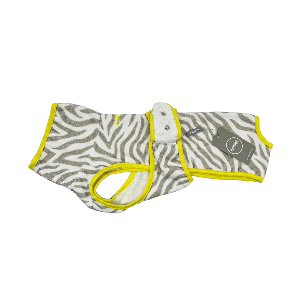 Hundebademantel ZEBRA für Dackel