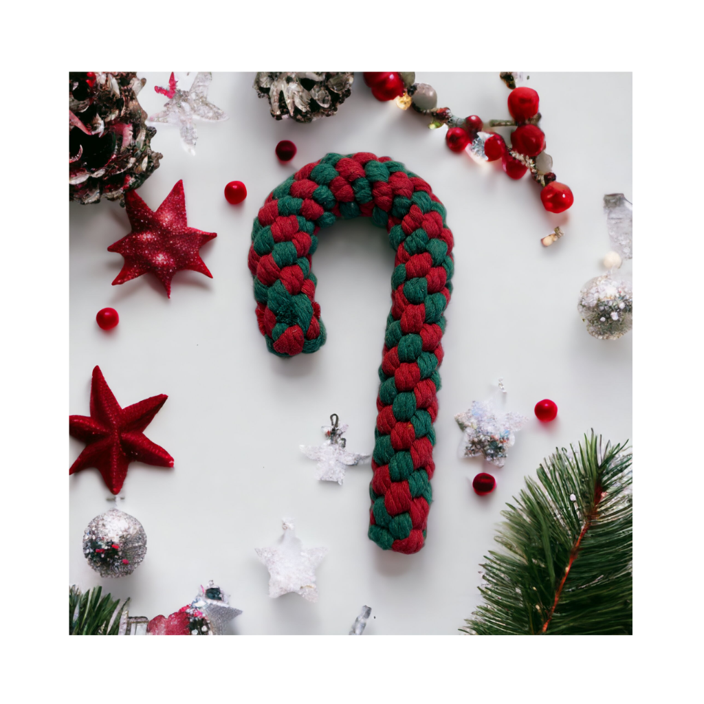 Moodbild Hundespielzeug Kauspielzeug Zuckerstange X-MAS - LOVIN'DOG