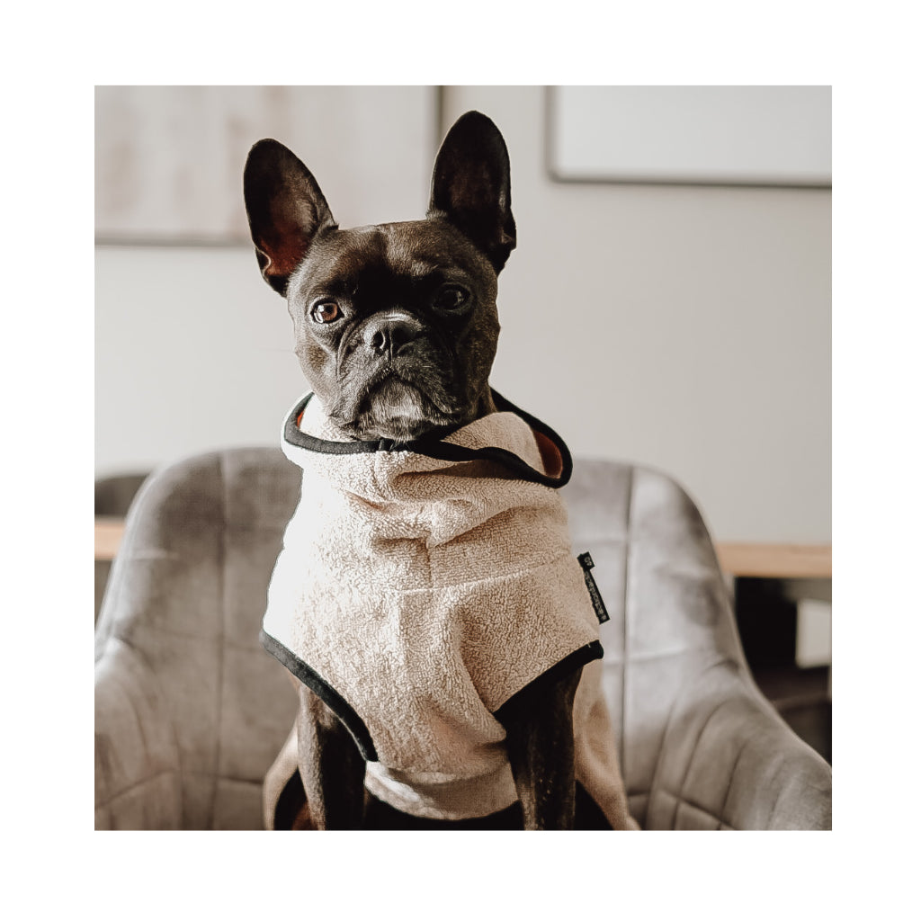 Hundebademantel DRYUP Cape MOPS Frenchie SAND