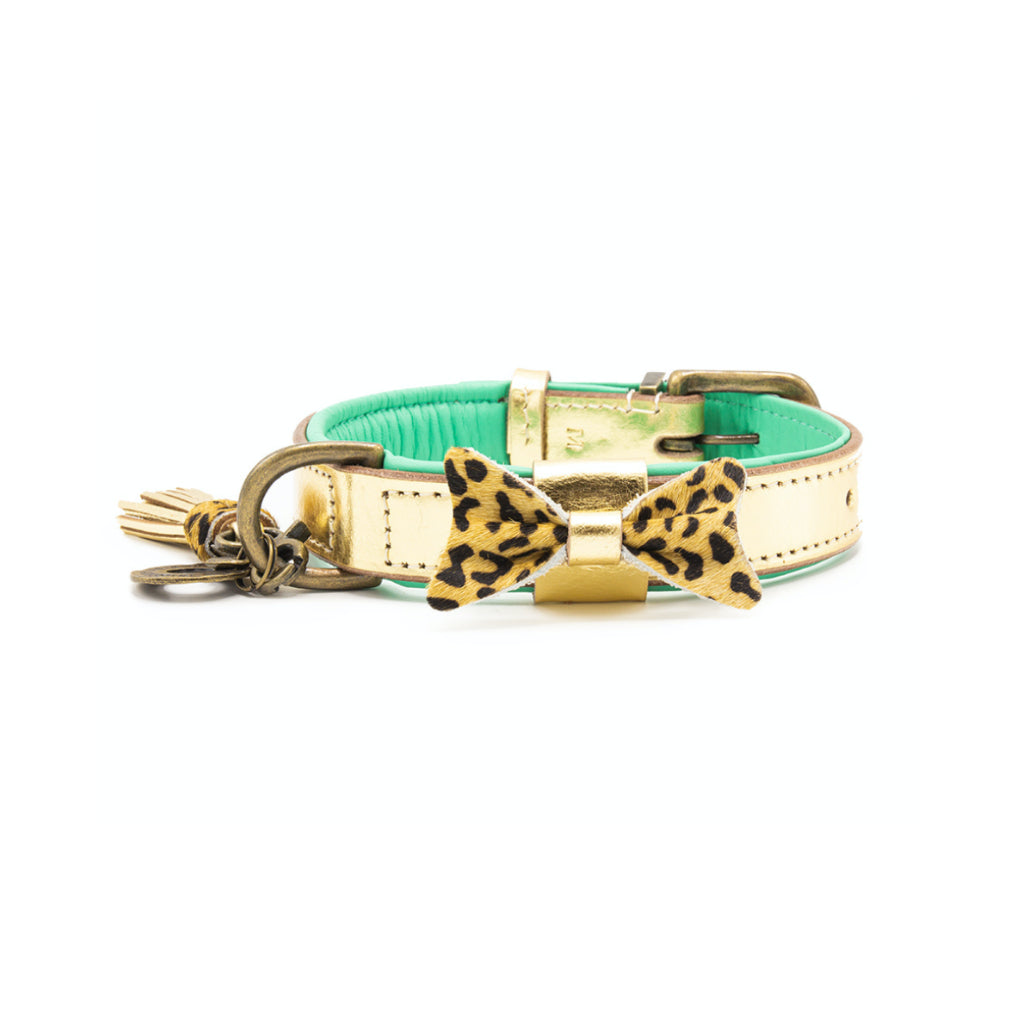 Halsband CITY BLING Gold Größe S - DWAM - Dog with A Mission