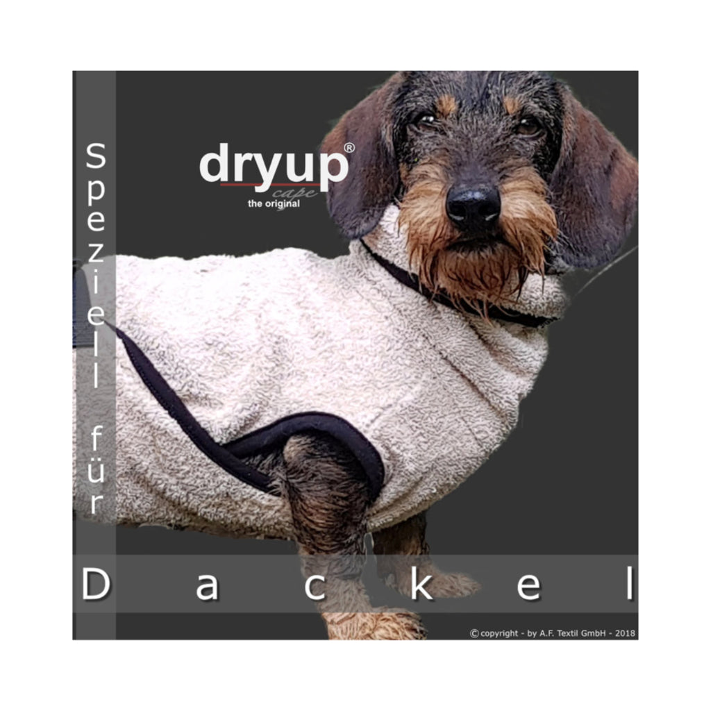 Hundebademantel DRYUP Cape Dackel sand - actionfactory