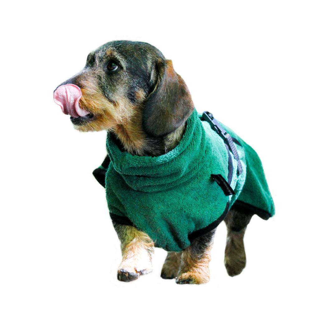 Hundebademantel DRYUP Cape Dackel DARK-GREEN