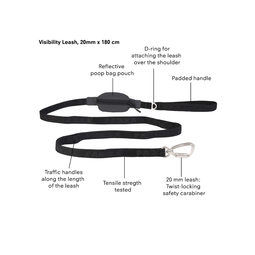 Leine Visibility Leash 20mm 180cm Übersicht - PAIKKA