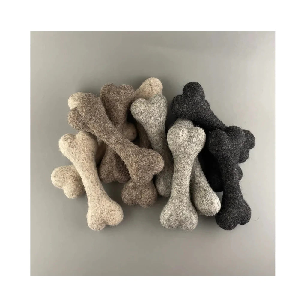 Knochen aus 100% Wollfilz - Pawsome Pet Toys