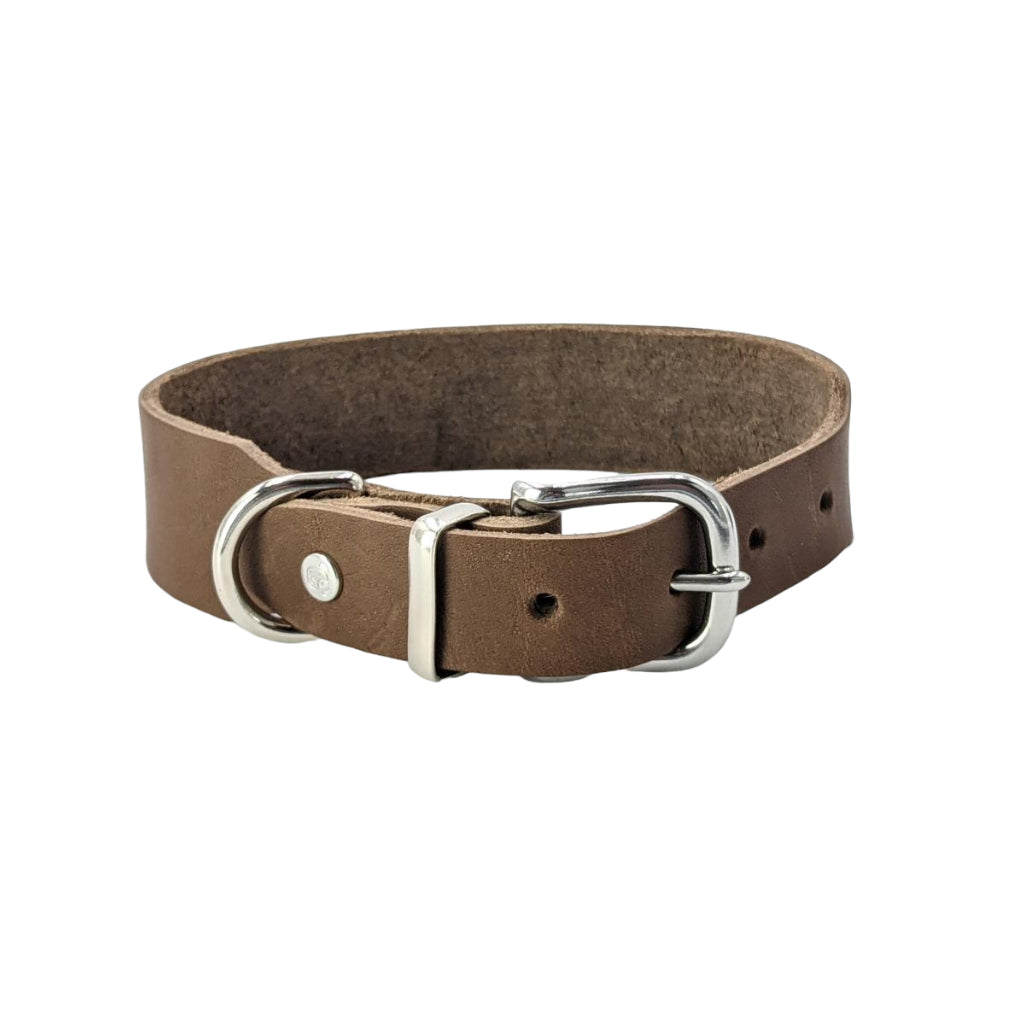 Fettleder Halsband GIRO braun - Laboni